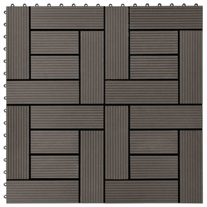 Πλάκα Κατασκευής 11 pcs Σκούρο Καφέ 30 x 30 cm WPC - Pakobazaar