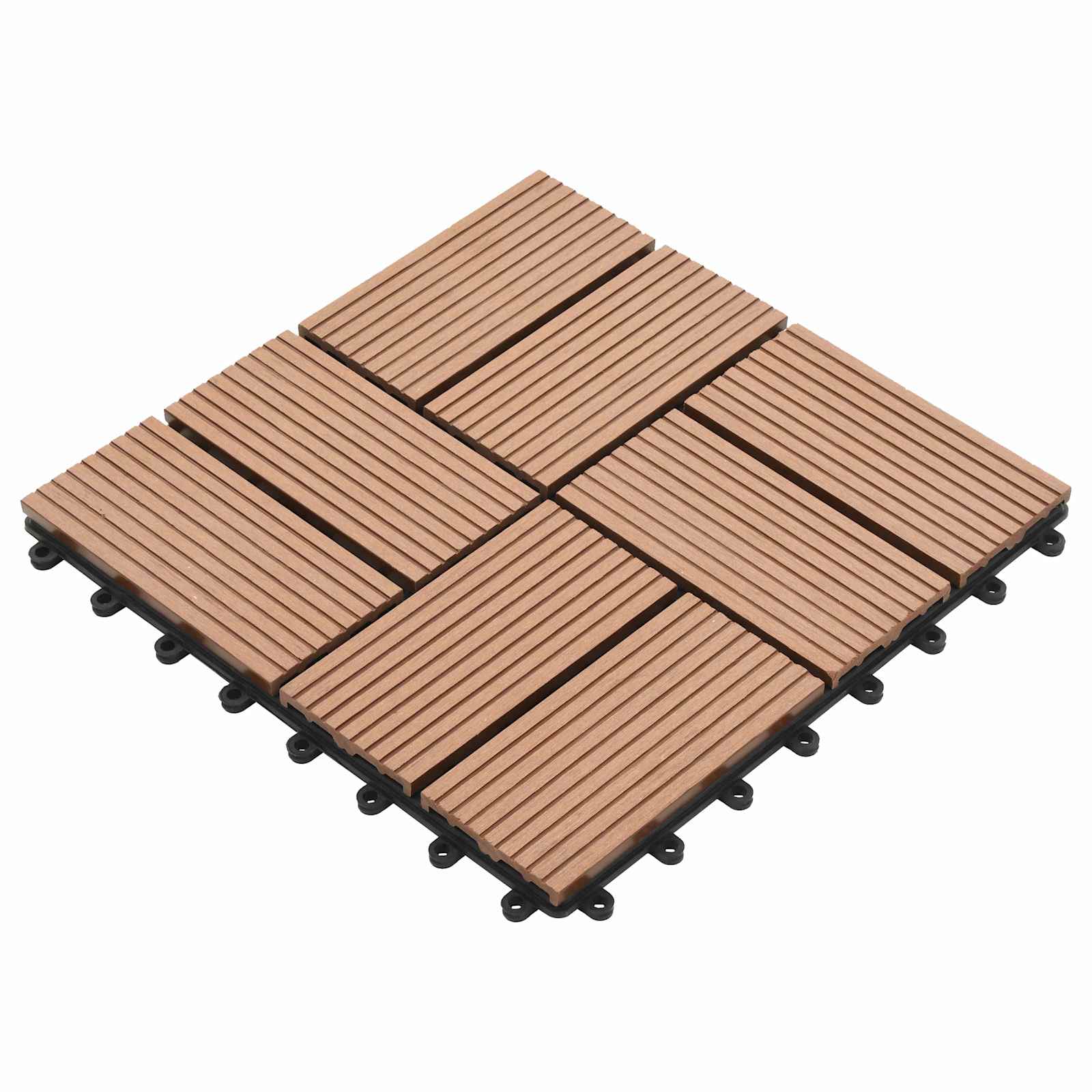 Πλάκα Κατασκευής 11 pcs Καφέ 30 x 30 cm WPC - Pakobazaar