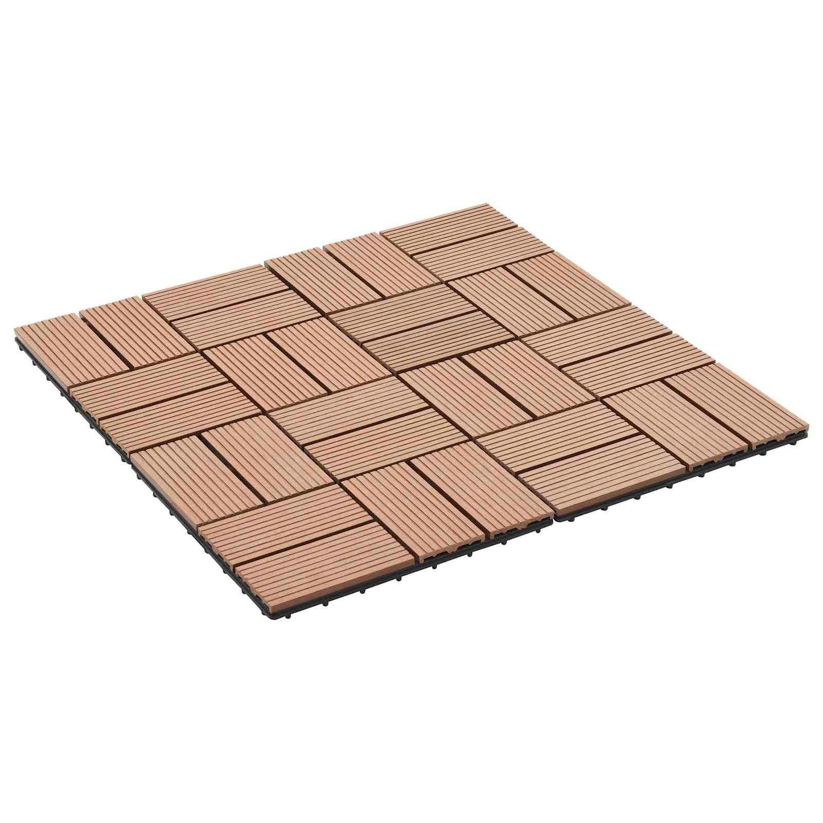 Πλάκα Κατασκευής 11 pcs Καφέ 30 x 30 cm WPC - Pakobazaar
