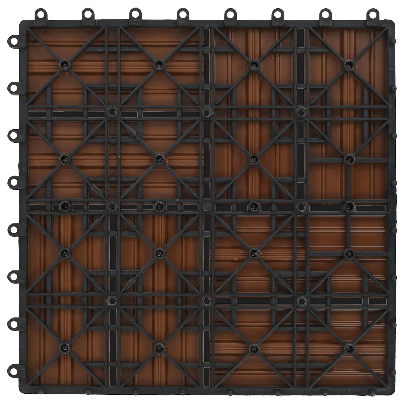 Πλάκα Κατασκευής 11 pcs Καφέ 30 x 30 cm WPC - Pakobazaar