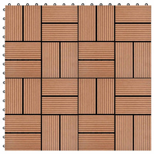 Πλάκα Κατασκευής 11 pcs Καφέ 30 x 30 cm WPC - Pakobazaar