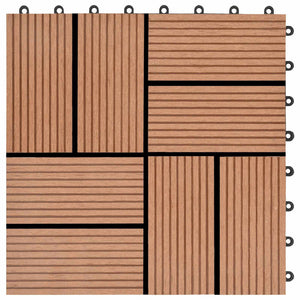 Πλάκα Κατασκευής 11 pcs Καφέ 30 x 30 cm WPC - Pakobazaar
