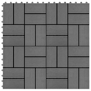 Πλάκα Κατασκευής 11 pcs Γκρι 30 x 30 cm WPC - Pakobazaar