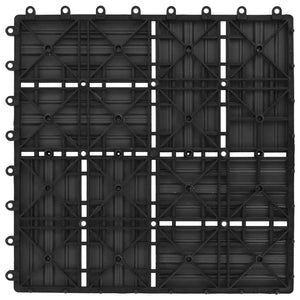 Πλάκα Κατασκευής 11 pcs Μαύρο 30 x 30 cm WPC - Pakobazaar