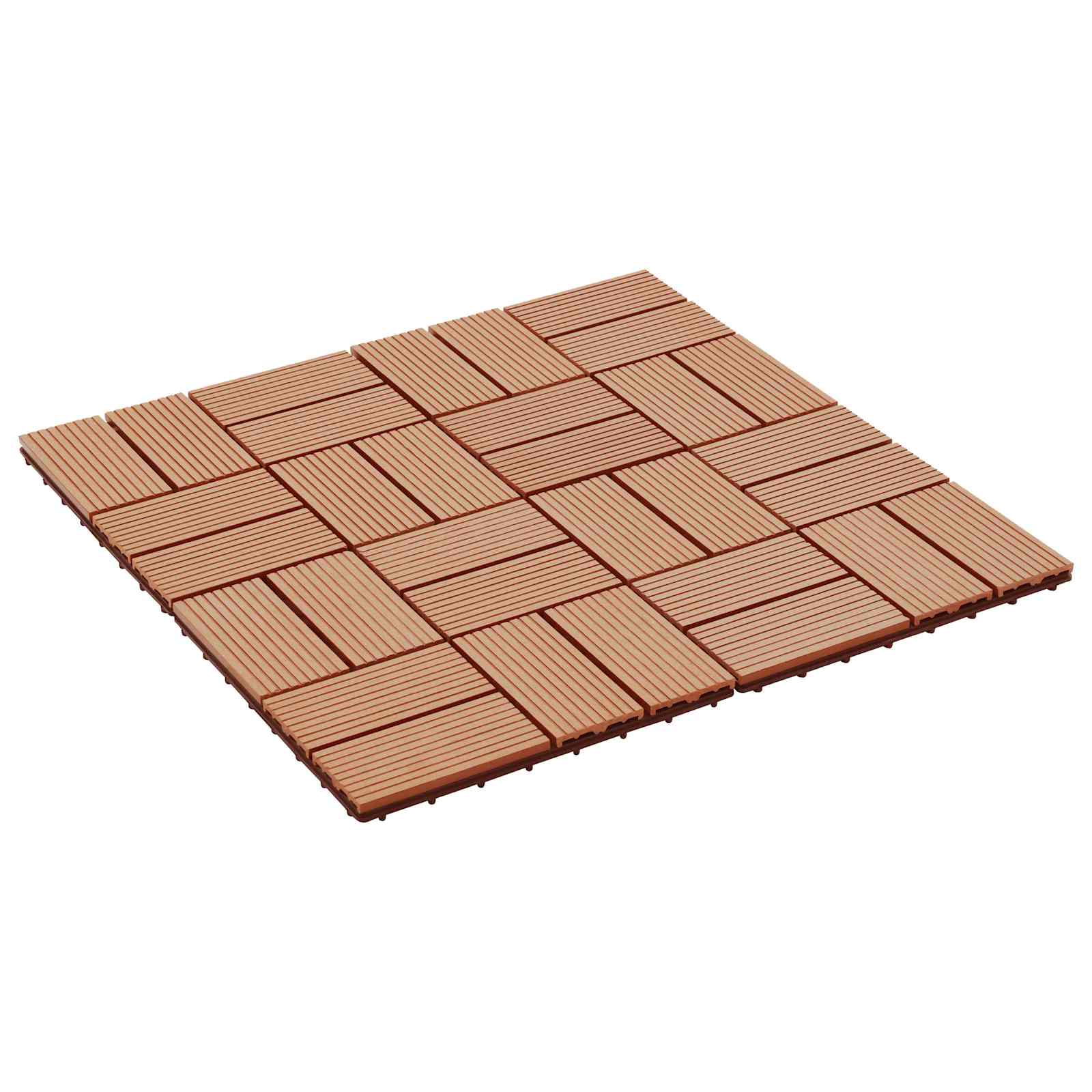 Πλάκα Κατασκευής 11 pcs Ξύλο teak 30 x 30 cm WPC - Pakobazaar