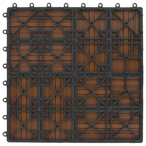 Πλάκα Κατασκευής 11 pcs Ξύλο teak 30 x 30 cm WPC - Pakobazaar