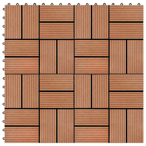 Πλάκα Κατασκευής 11 pcs Ξύλο teak 30 x 30 cm WPC - Pakobazaar