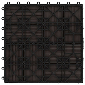 Πλάκα Κατασκευής 11 pcs Σκούρο Καφέ 30 x 30 cm WPC - Pakobazaar