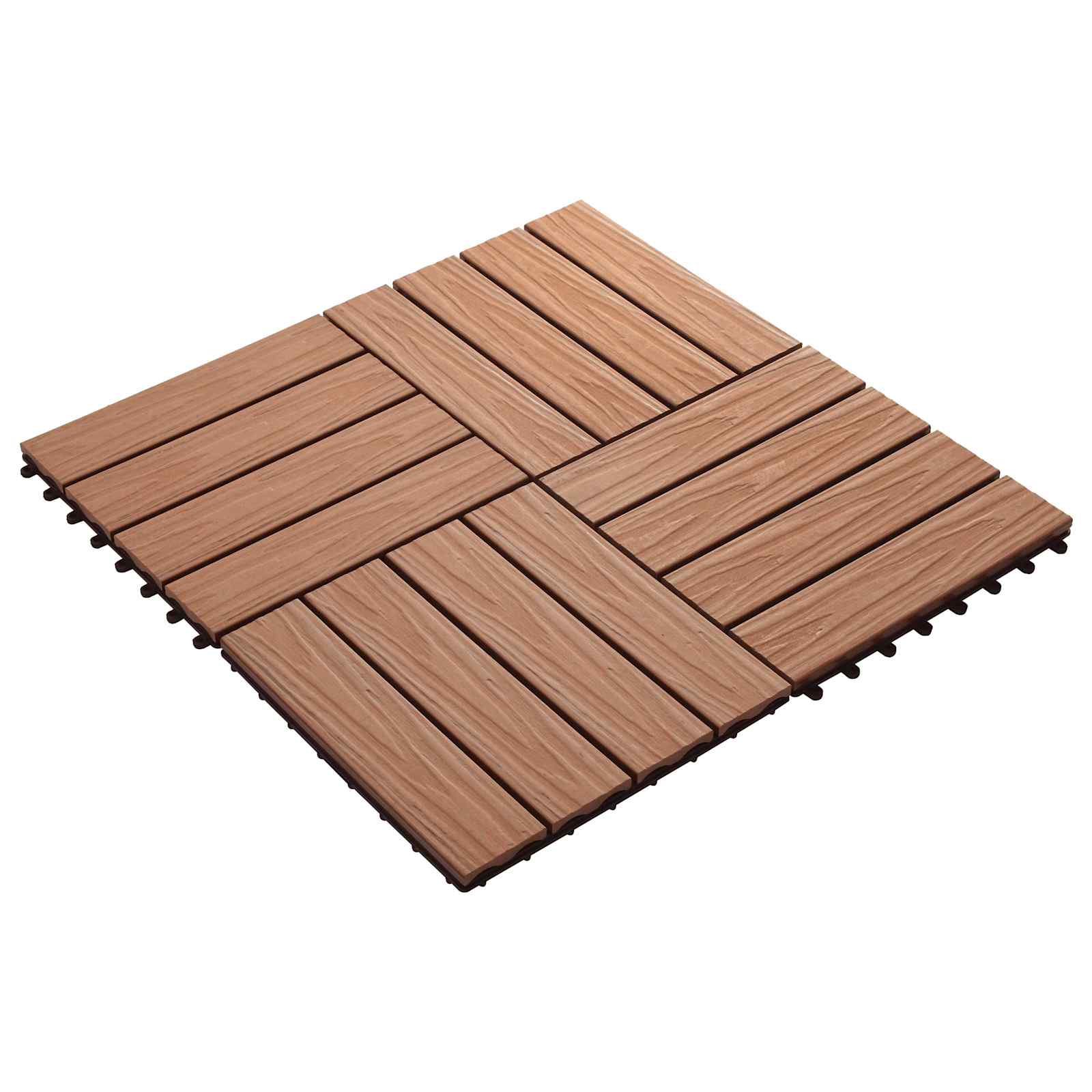 Πλάκα Κατασκευής 3D Σχεδίαση 11 pcs Ανοιχτό καφέ 30 x 30 cm WPC - Pakobazaar