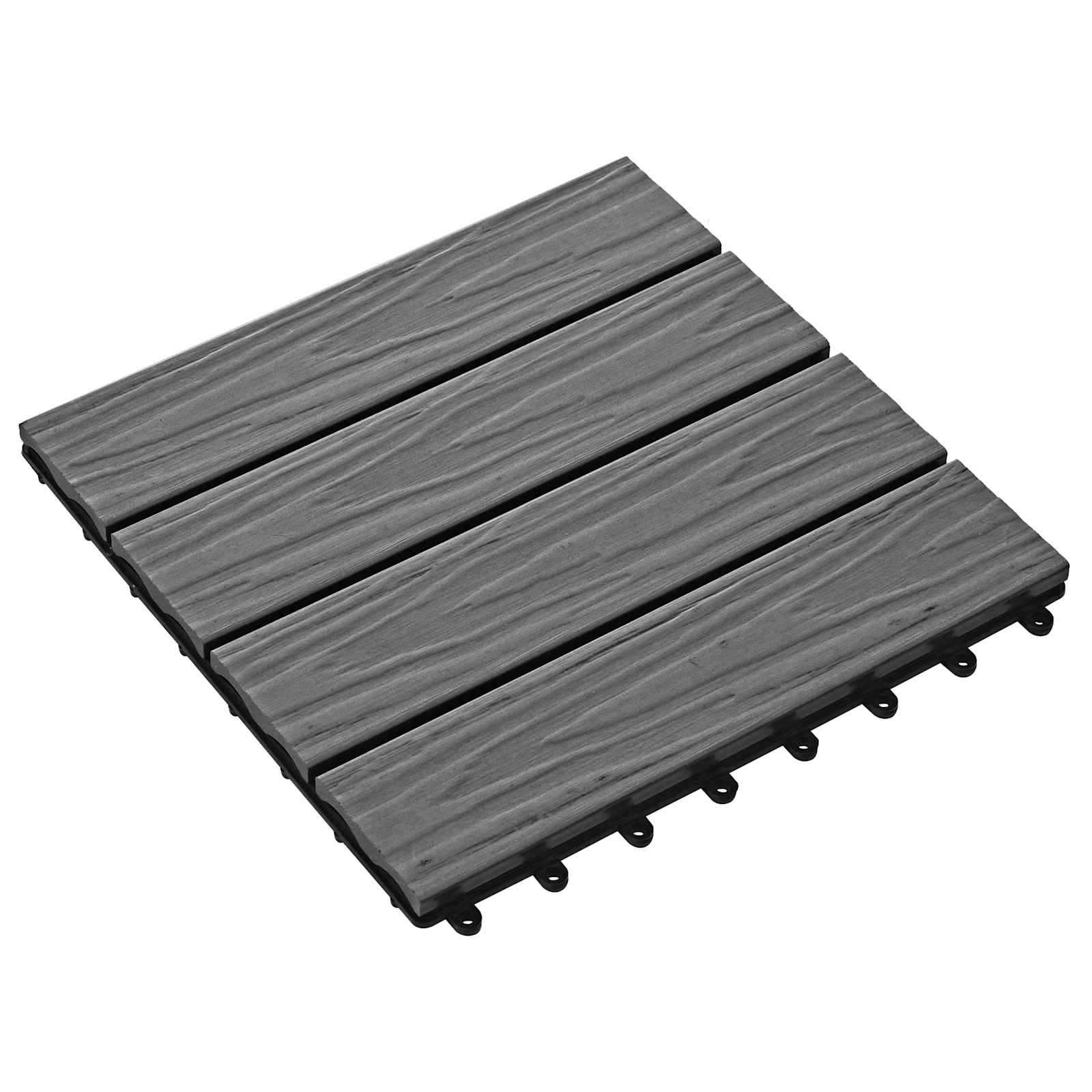 Πλάκα Κατασκευής 3D Σχεδίαση 11 pcs Γκρι 30 x 30 cm WPC - Pakobazaar