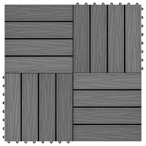 Πλάκα Κατασκευής 3D Σχεδίαση 11 pcs Γκρι 30 x 30 cm WPC - Pakobazaar
