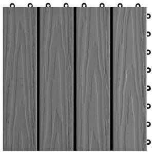 Πλάκα Κατασκευής 3D Σχεδίαση 11 pcs Γκρι 30 x 30 cm WPC - Pakobazaar