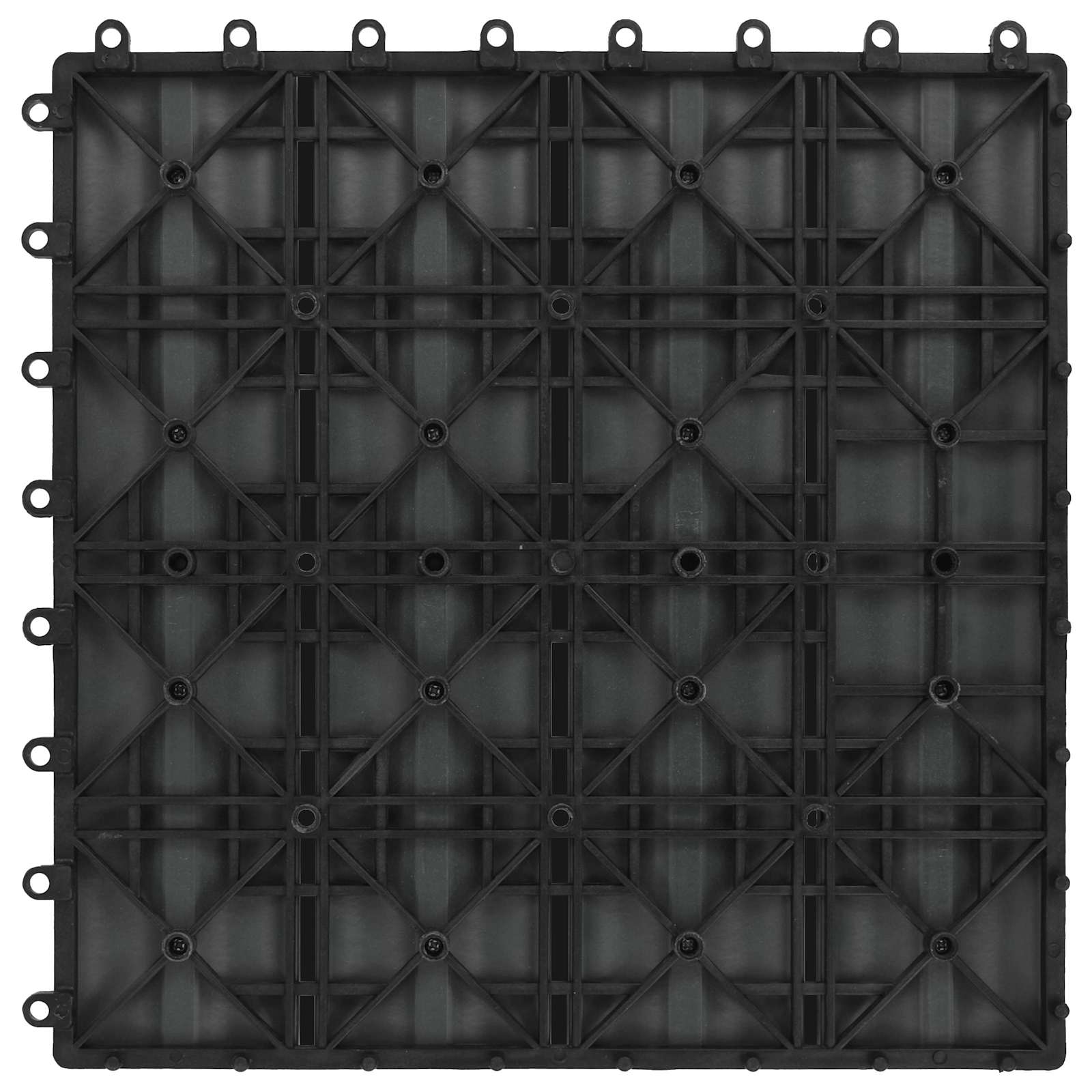 Πλάκα Κατασκευής 3D Σχεδίαση 11 pcs Μαύρο 30 x 30 cm WPC - Pakobazaar