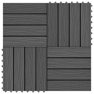 Πλάκα Κατασκευής 3D Σχεδίαση 11 pcs Μαύρο 30 x 30 cm WPC - Pakobazaar
