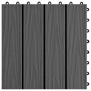 Πλάκα Κατασκευής 3D Σχεδίαση 11 pcs Μαύρο 30 x 30 cm WPC - Pakobazaar