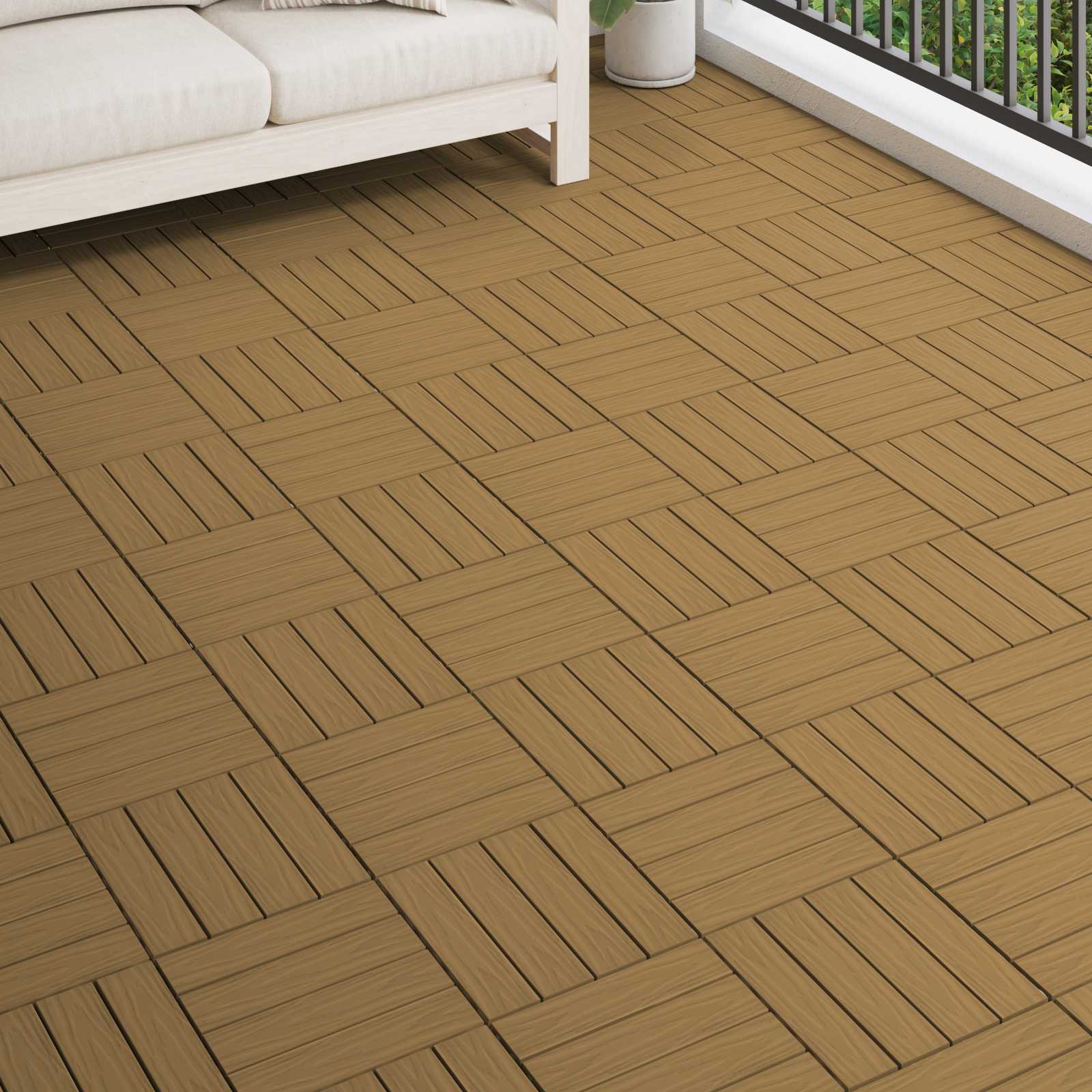 Πλάκα Κατασκευής 3D Σχεδίαση 11 pcs Ξύλο teak 30 x 30 cm WPC - Pakobazaar