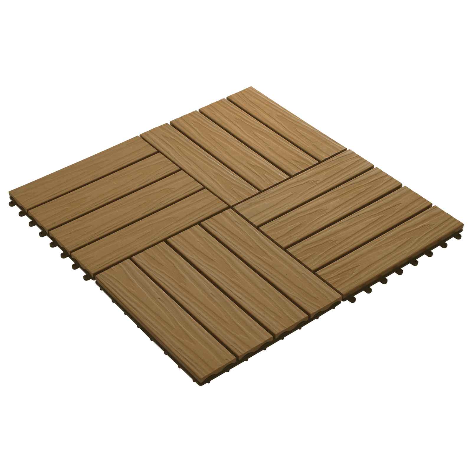 Πλάκα Κατασκευής 3D Σχεδίαση 11 pcs Ξύλο teak 30 x 30 cm WPC - Pakobazaar
