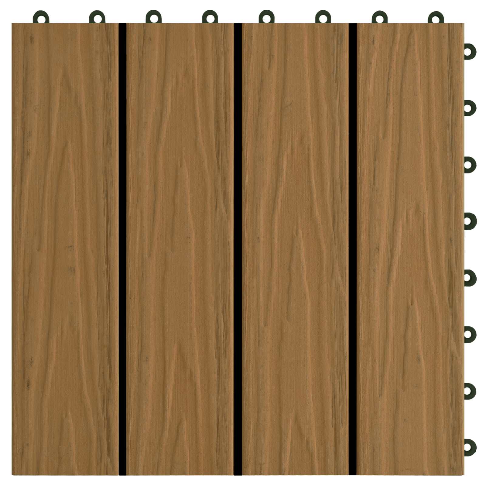 Πλάκα Κατασκευής 3D Σχεδίαση 11 pcs Ξύλο teak 30 x 30 cm WPC - Pakobazaar