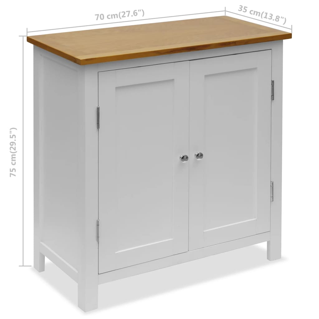 Ντουλάπι 70 x 35 x 75 εκ. από Μασίφ Ξύλο Δρυός - PAKOBAZAAR