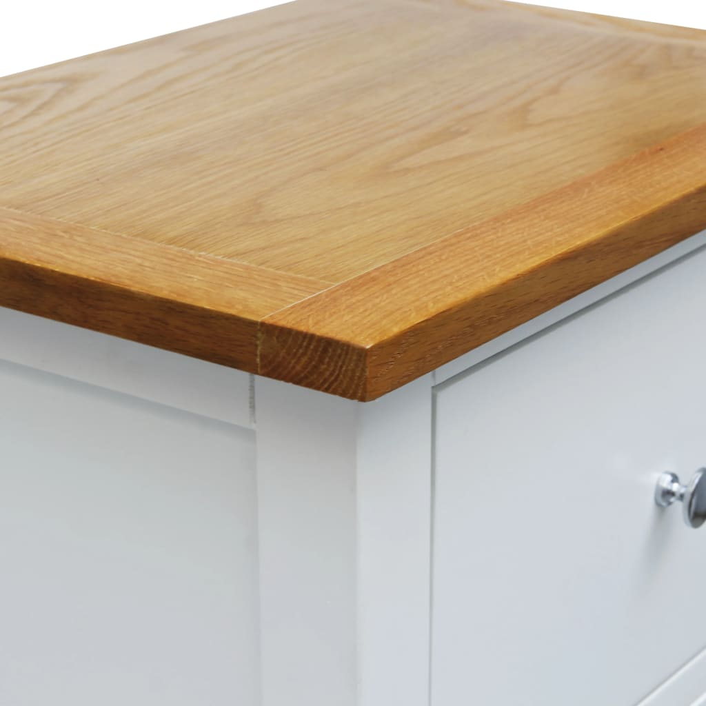 Κομοδίνο 36 x 30 x 47 εκ. από Μασίφ Ξύλο Δρυός - PAKOBAZAAR