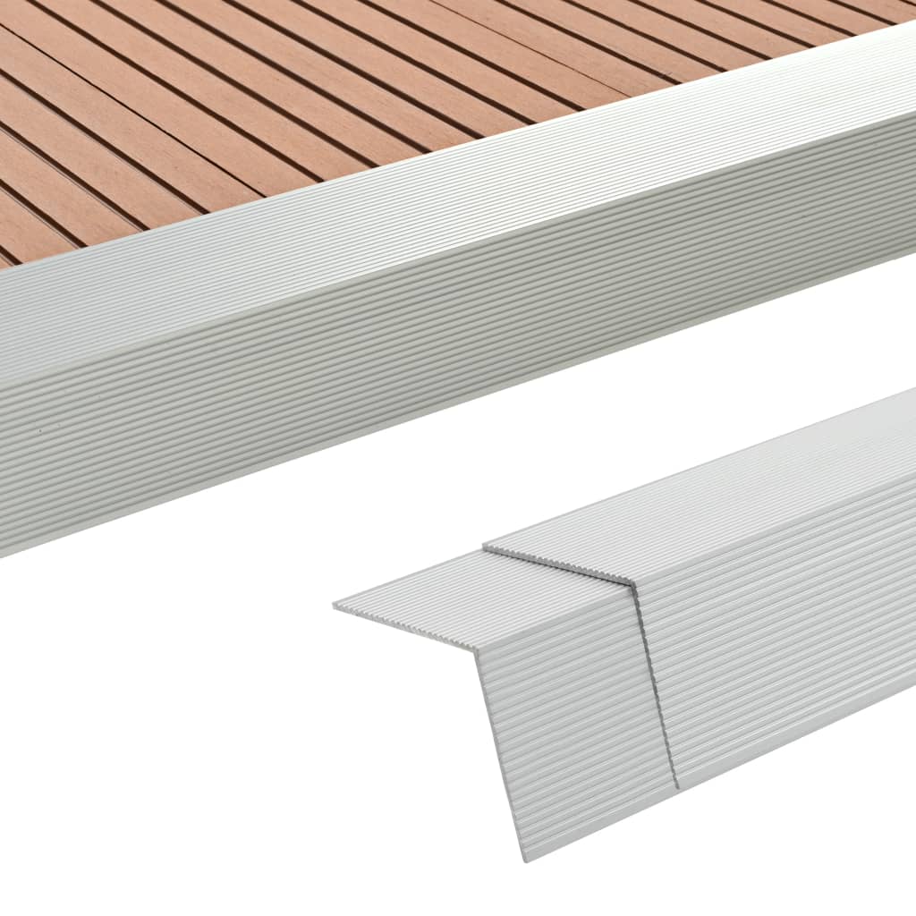 Γωνίες Deck 5 τεμ. Ασημί 170 εκ. από Αλουμίνιο