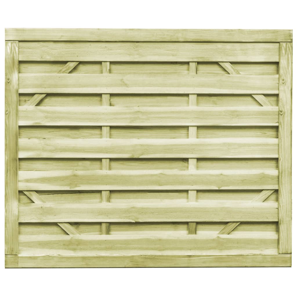 Πόρτες Φράχτη 2 τεμ. Πράσινες 150x125 εκ. Εμποτ.Ξύλο Πεύκου