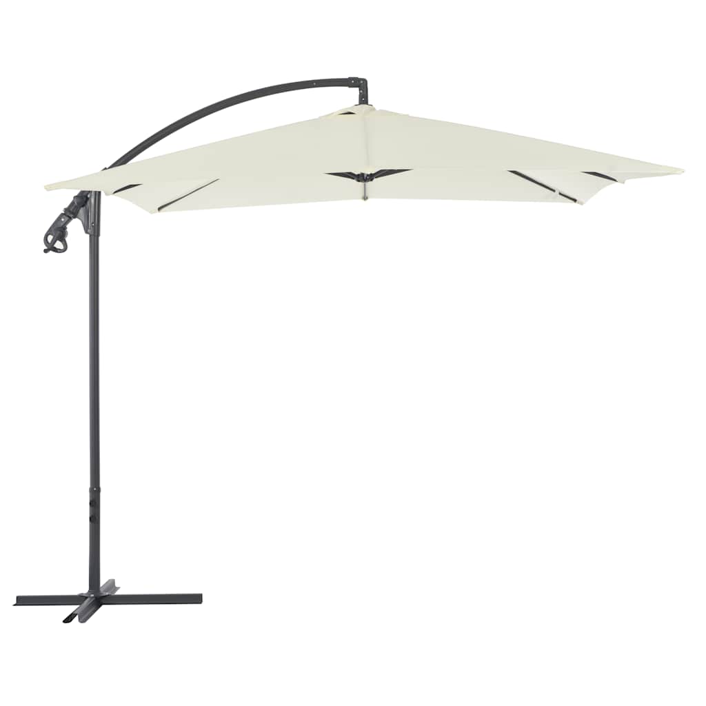 Ομπρέλα Κήπου Κρεμαστή Χρ. Άμμου 250x250 εκ. με Ιστό Ατσάλι
