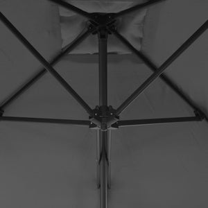 Ομπρέλα Κήπου Ανθρακί 250 x 250 εκ. με Ατσάλινο Ιστό
