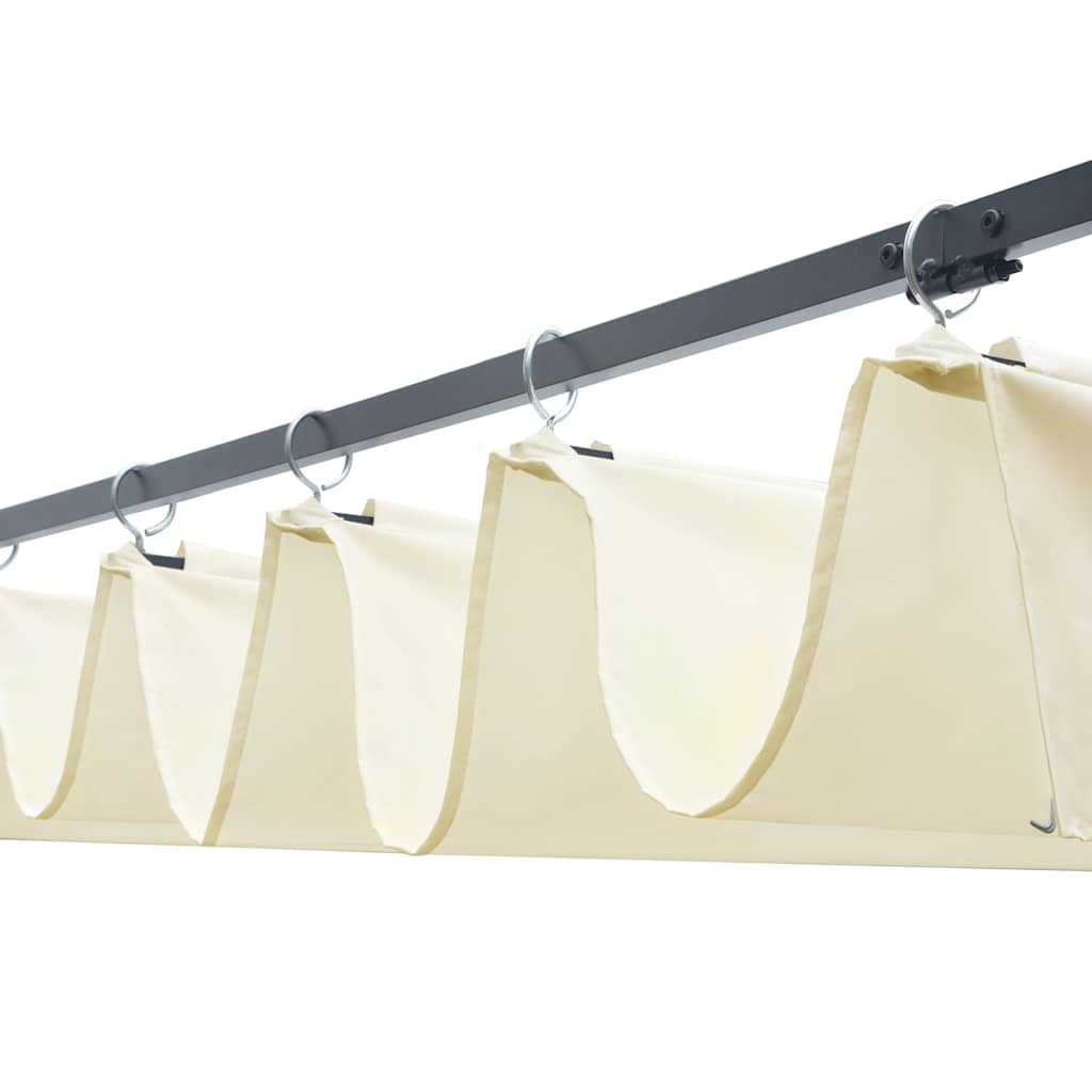 Κιόσκι με Οροφή Καφέ/Κρεμ 300x300x220 εκ. από Συνθετικό Ρατάν - Pakobazaar