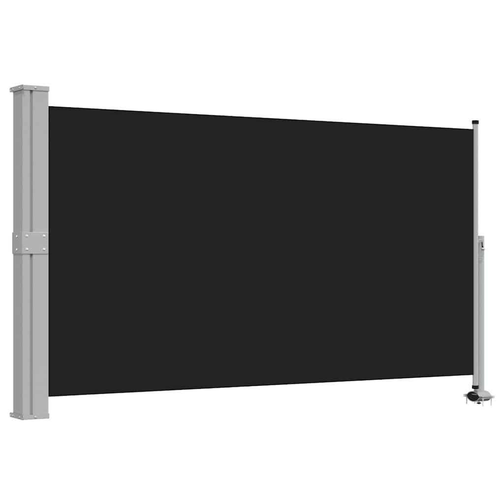 Σκίαστρο Πλαϊνό Συρόμενο Βεράντας Μαύρο 140 x 300 εκ. - Pakobazaar