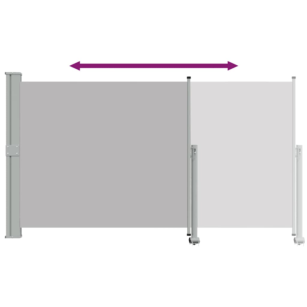 Σκίαστρο Πλαϊνό Συρόμενο Βεράντας Γκρι 140 x 300 εκ. - Pakobazaar