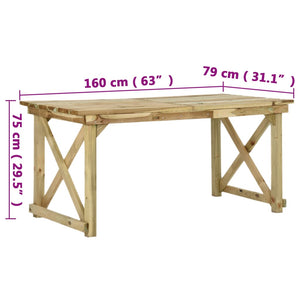 Τραπέζι Κήπου 160 x 79 x 75 εκ. Ξύλινο
