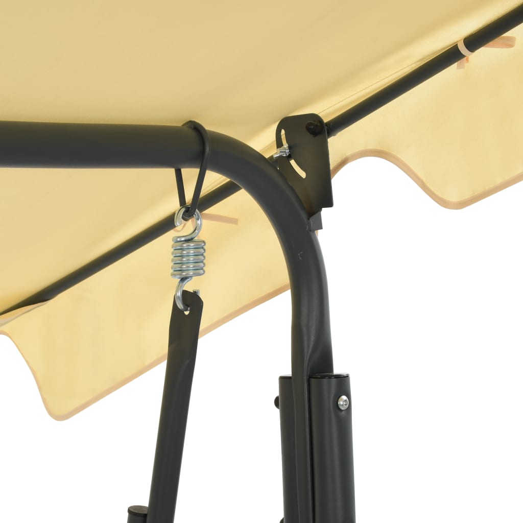 Παγκάκι Κούνια Κήπου Λευκό Κρεμ 170 x 110 x 153 εκ. - Pakobazaar