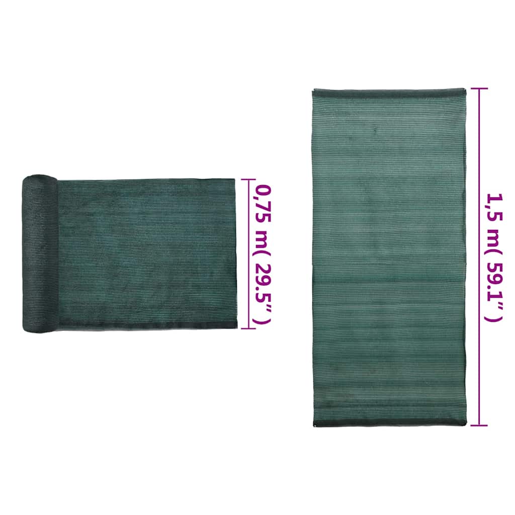 Δίχτυ Σκίασης Πράσινο 1,5 x 25 μ. από HDPE