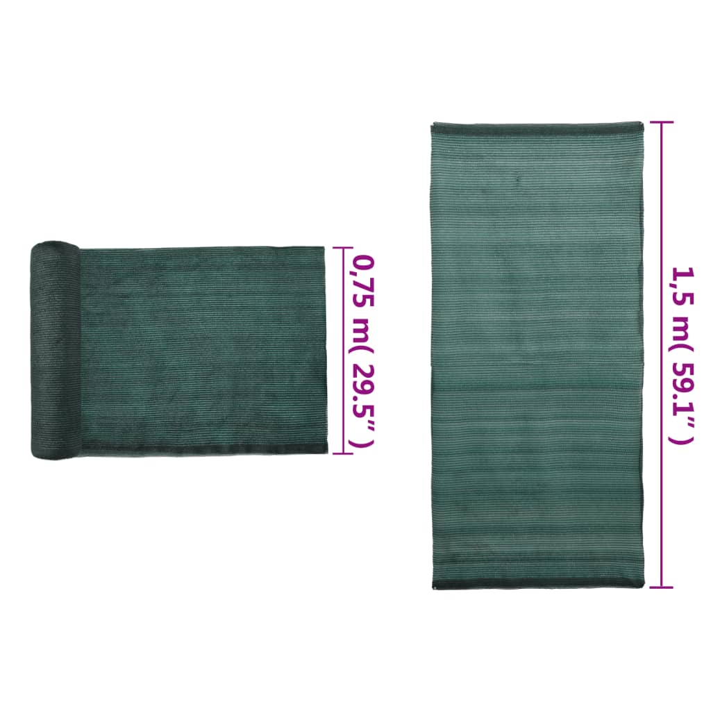Δίχτυ Σκίασης Πράσινο 1,5 x 50 μ. από HDPE