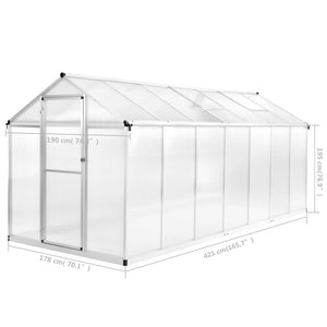 Θερμοκήπιο 421 x 190 x 195 εκ. 15,6 μ³ Αλουμινίου - Pakobazaar