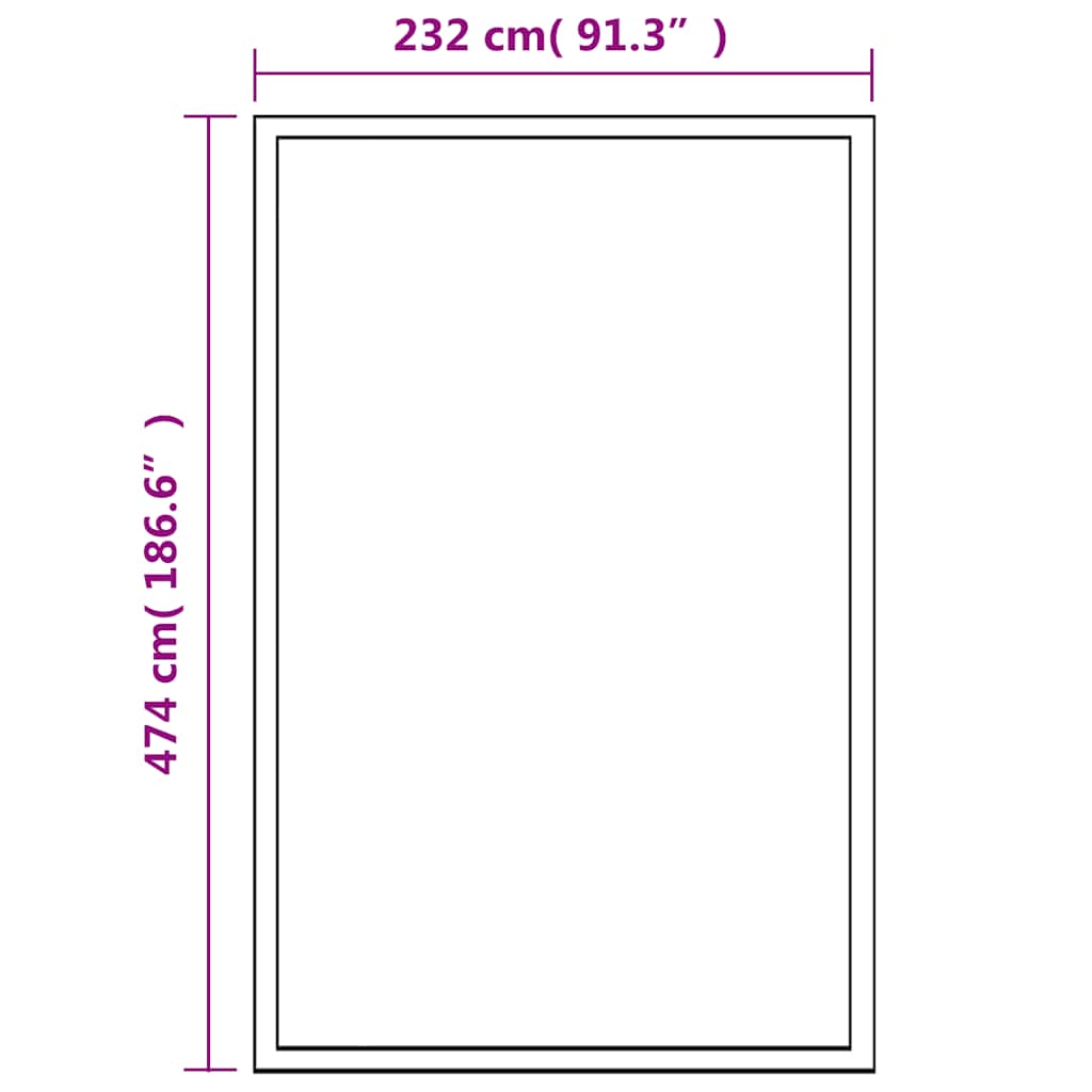 Θερμοκήπιο 481 x 250 x 195 εκ. 23,44 μ³ Αλουμινίου - Pakobazaar