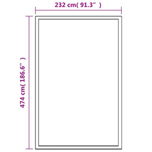 Θερμοκήπιο 481 x 250 x 195 εκ. 23,44 μ³ Αλουμινίου - Pakobazaar