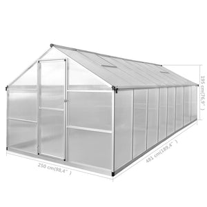 Θερμοκήπιο 481 x 250 x 195 εκ. 23,44 μ³ Αλουμινίου - Pakobazaar