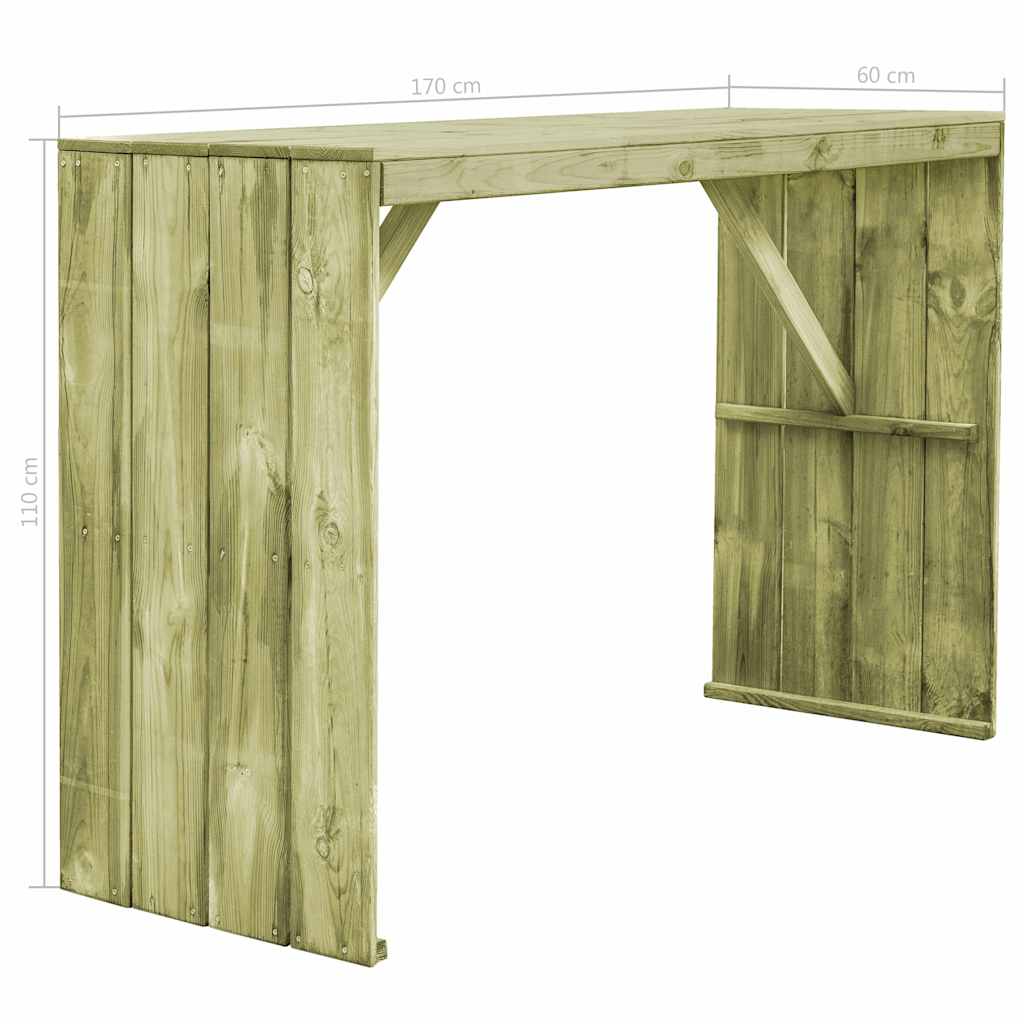 Τραπέζι Μπαρ 170 x 60 x 110 εκ. από Εμποτισμένο Ξύλο Πεύκου