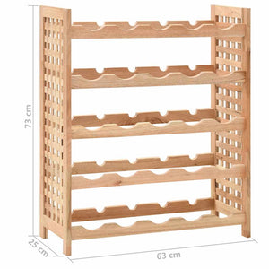 Κάβα Κρασιών για 25 Μπουκάλια 63x25x73 εκ. Μασίφ Ξύλο Καρυδιάς - PAKOBAZAAR