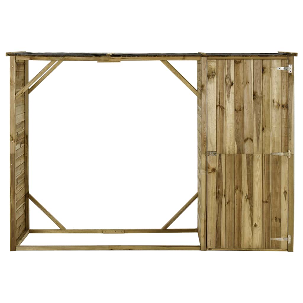 Υπόστεγο Καυσόξυλων / Αποθήκη Κήπου 253x80x170 εκ. Ξύλο Πεύκου - Pakobazaar