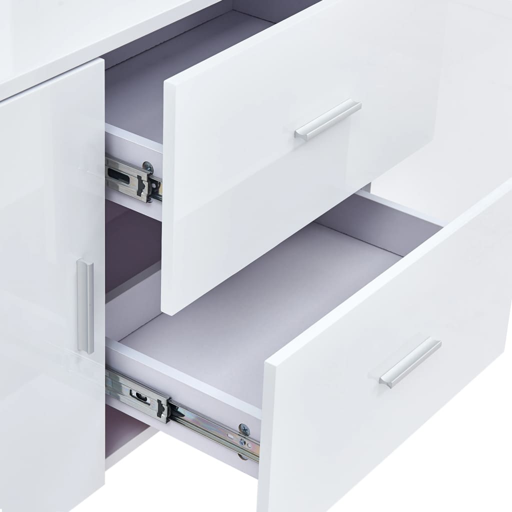 Μπουφές Λευκός 160 x 40 x 70 εκ. από MDF - Pakobazaar