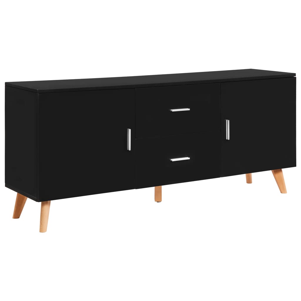 Μπουφές Μαύρος 160 x 40 x 70 εκ. από MDF - Pakobazaar