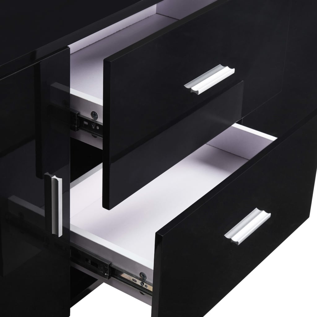 Μπουφές Μαύρος 160 x 40 x 70 εκ. από MDF - Pakobazaar