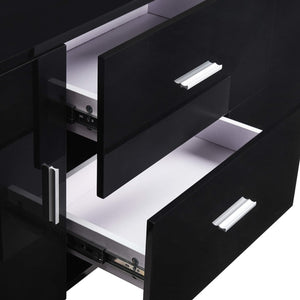 Μπουφές Μαύρος 160 x 40 x 70 εκ. από MDF - Pakobazaar