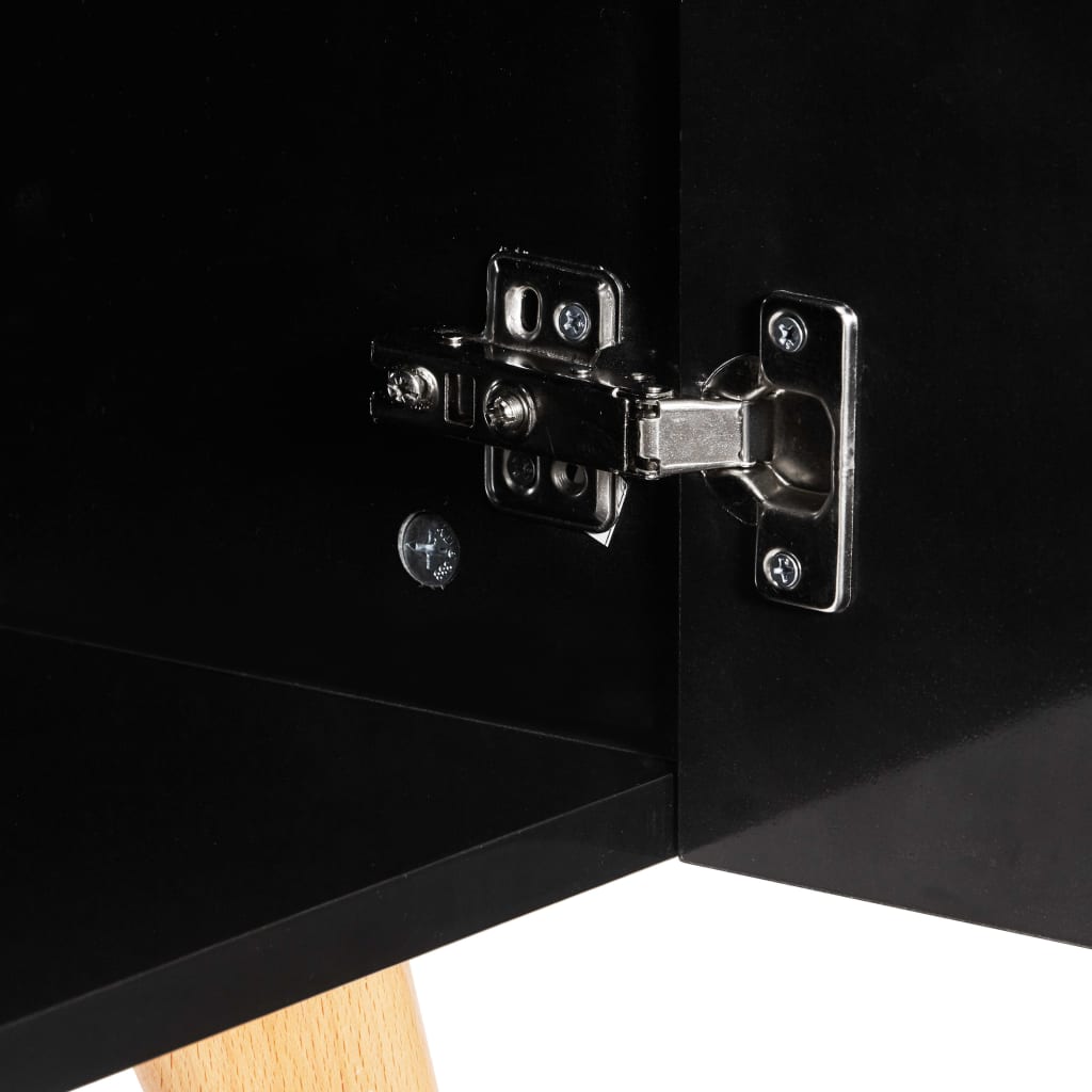 Μπουφές Μαύρος 160 x 40 x 70 εκ. από MDF - Pakobazaar