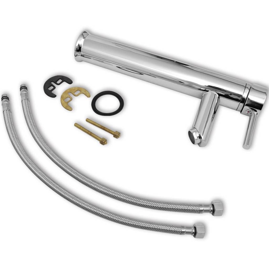 Νιπτήρας Οβάλ Λευκός Κεραμικός με Αναμεικτική Μπαταρία - PAKOBAZAAR