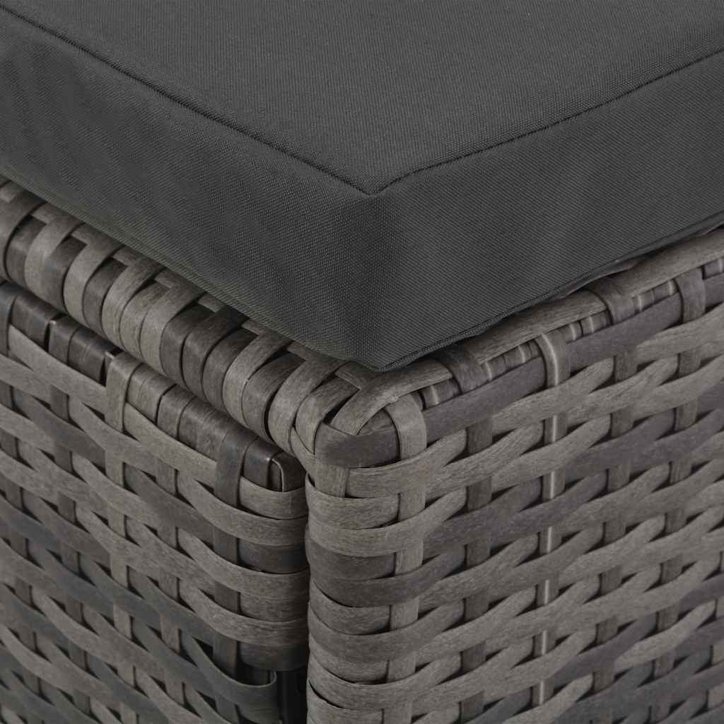 Σαλόνι Κήπου 4 Τεμαχίων Γκρι από Συνθετικό Ρατάν με Μαξιλάρια