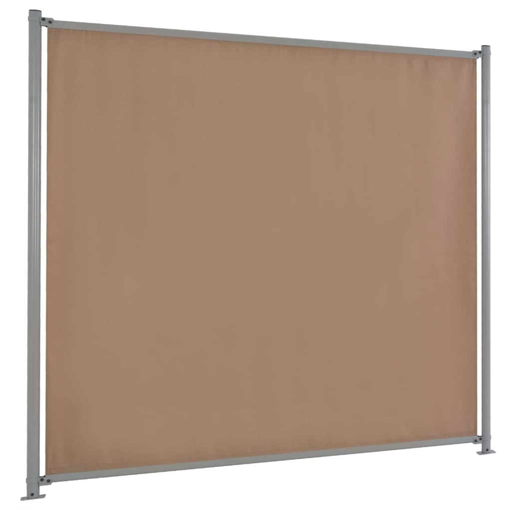 Πάνελ Περίφραξης με 2 Στύλους Χρώμα Taupe 180x180 εκ Υφασμάτινο